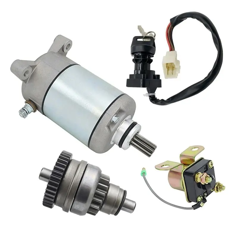 

ABHY-UTV Starter For Polaris Sportsman Scrambler 500 4X4 Magnum 425 2X4 W/Bendix & Relay Key Switch Kit 3084981 3090188 18645