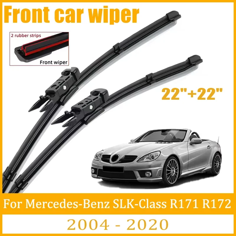 

For Mercedes-Benz SLK-Class R171 R172 2004-2020 2005 2006 Wiper Front Wiper Blades Windshield Windscreen Window Brush 22"+22"