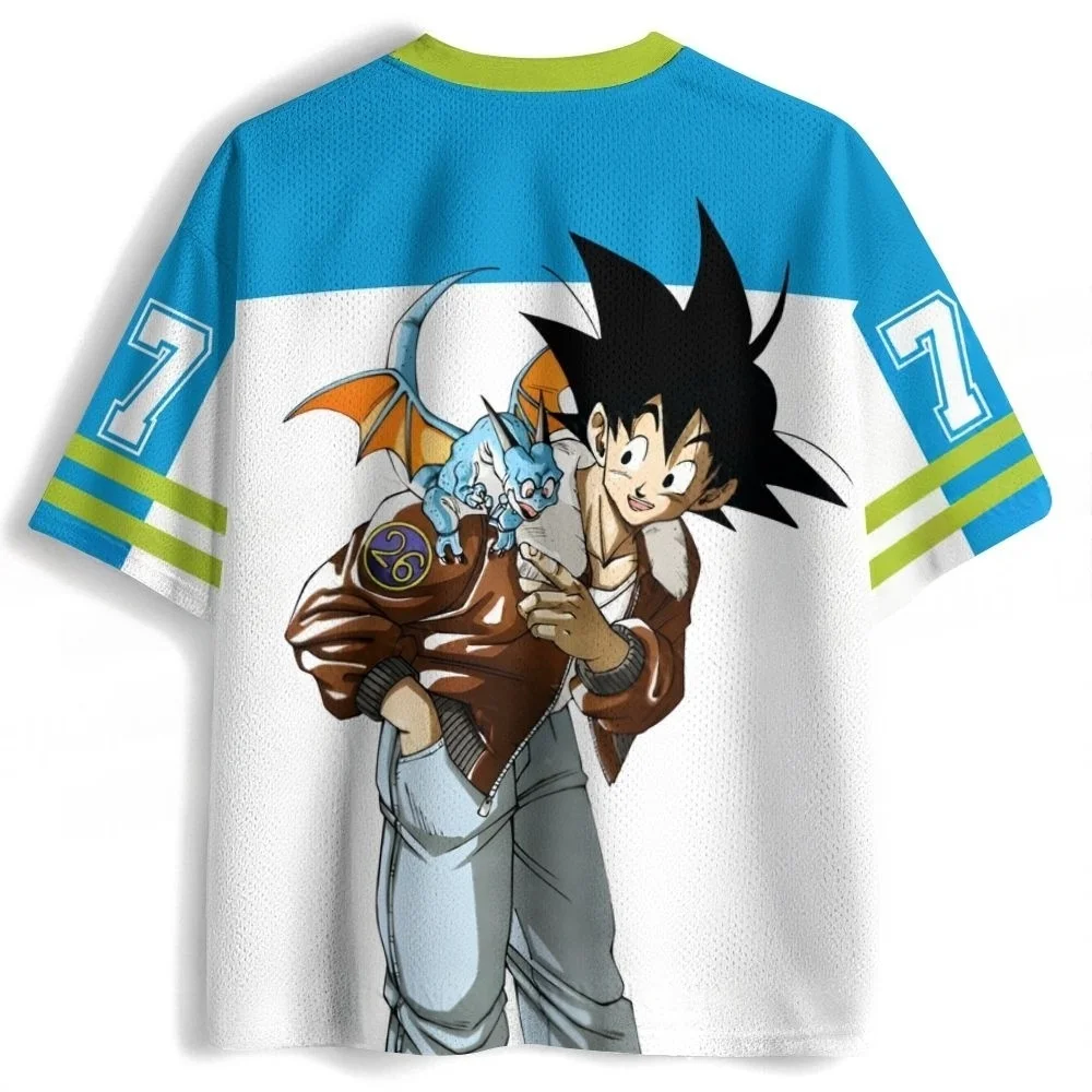 Klassisches Dragon Ball Anime-Baseball-Shirt im amerikanischen Stil, japanisches Anime-Freizeit-Sportshirt für Männer und Frauen mit kurzen Ärmeln – Detail 6