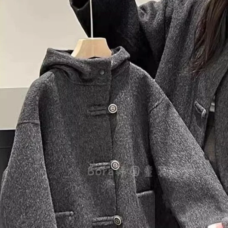 Boys Woolen Coat Overcoat Jacket Windbreak 2024 Dazzling Warm Plus Thicken Autumn Winter Cotton Christmas Gift Children\'s Clothi