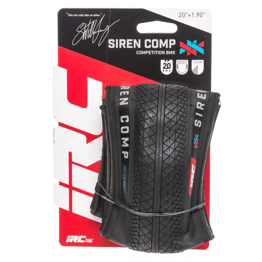 IRC Siren Comp Pneu 20x1.90 Folding Bicycle Tire 120Tpi Black/Brown Foldable BMX Bike Tyre