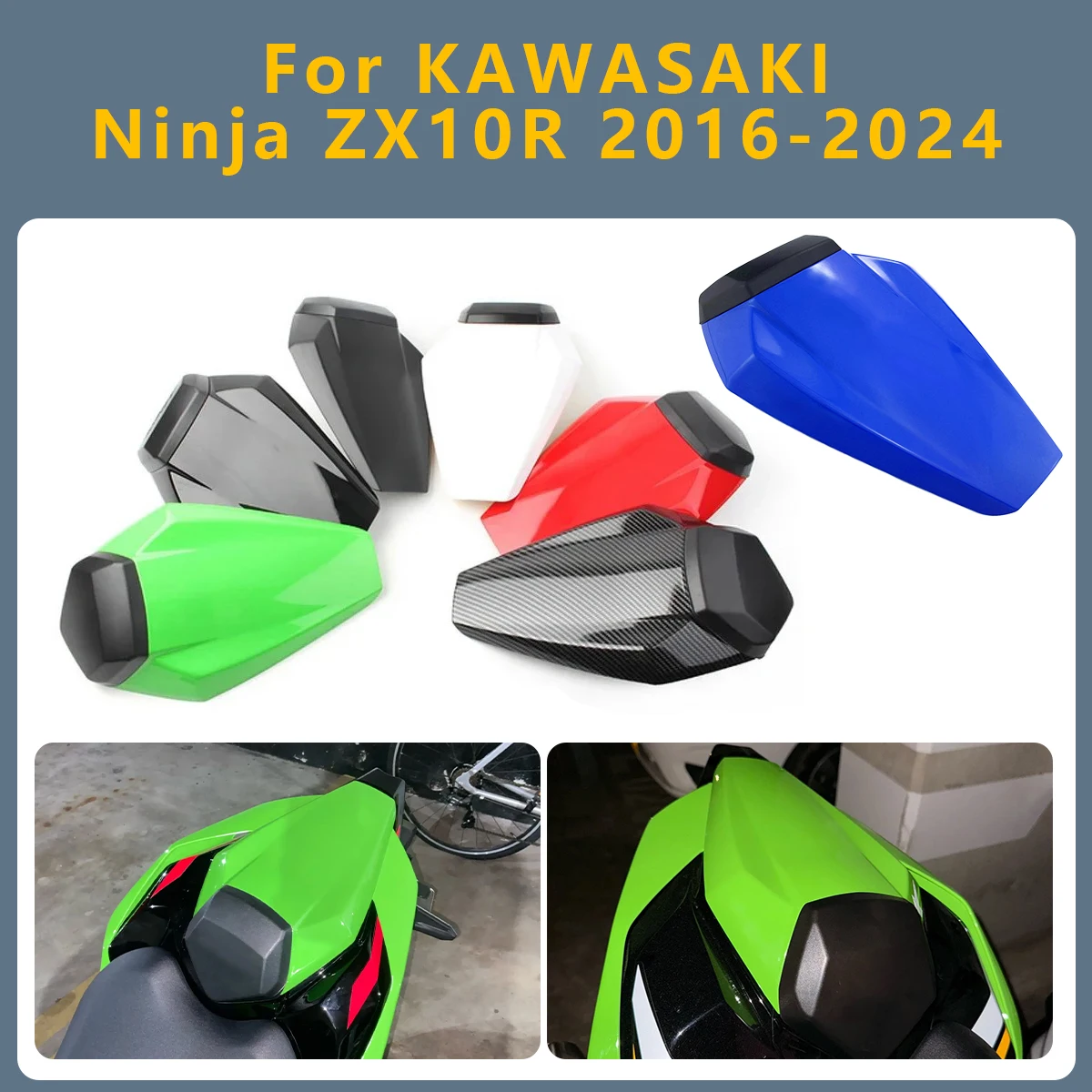 

For KAWASAKI Ninja ZX10R Motorcycle Pillion Rear Seat Cover Cowl Solo Seat Fairing 2024 2023 2022 2016-2021 ZX 10R ZX-10R R