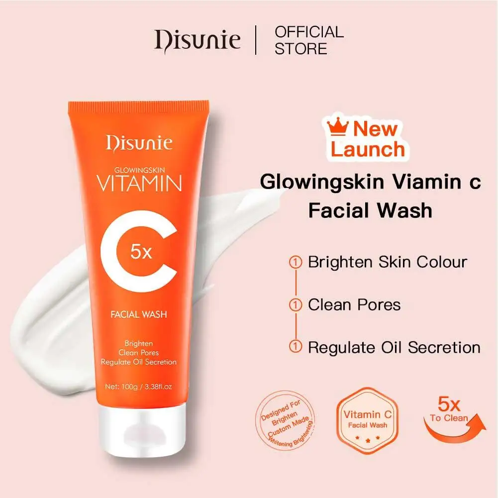 Vitamin C Facial Cleanser Face Wash Foam skincare Moisturizing Skin Brightening Rejuvenation Face Cleanser Skin Care