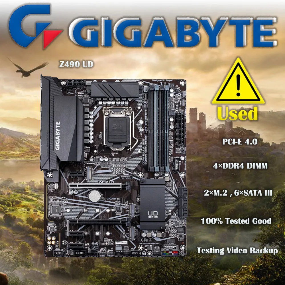Материнская плата Gigabyte GA Z490 UD LGA 1200 Z490, десктопная материнская плата с поддержкой i3 i5 i7 10400F 10400 10100F 10700K