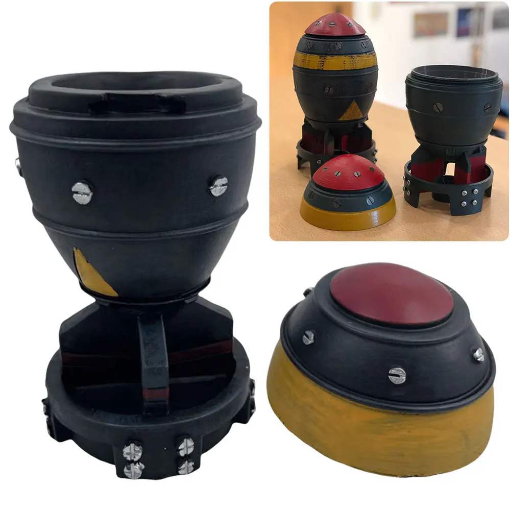 Resin Nuke Bomb Storage Box Nuclear Bomb Desktop Decorations Rocket Model for Home Bedroom Office Tabletop Decoration