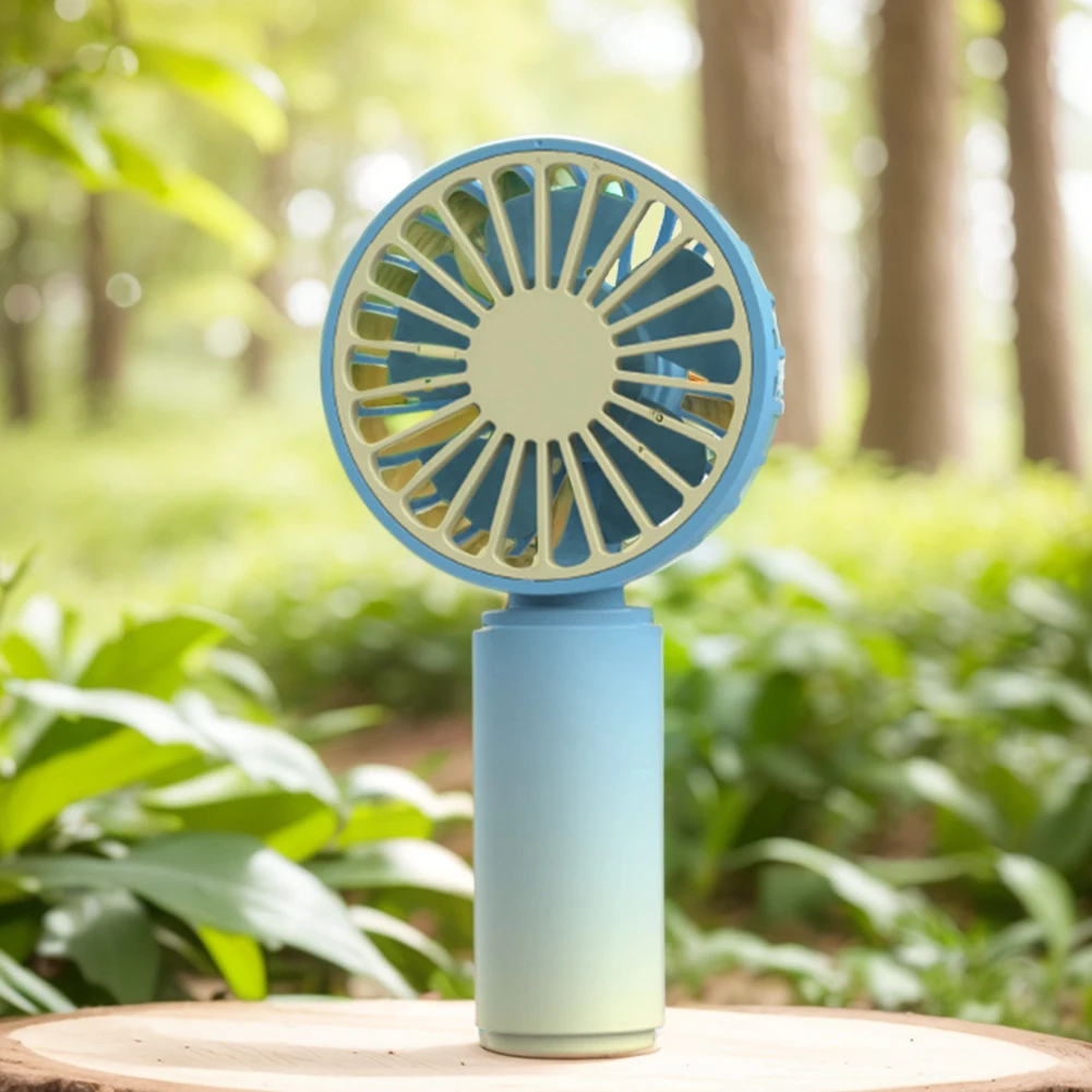 Cute Mini Fan USB Rechargeable 3 Speeds Pocket Size Low Noise Electric Fan 500mAh Handheld Air Cooler for Travel Camping