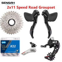 SENSAH EMPIRE 6 Kits 2x11 Speed 22s Road Groupset R/L Shifter+FD+SS GS RD Derailleurs + Cassette/Chains