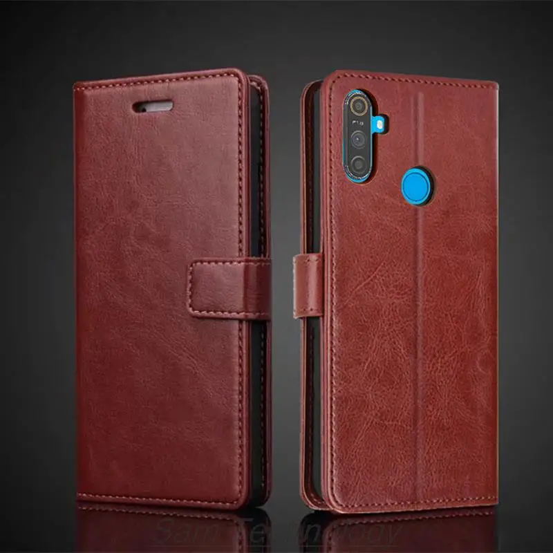 

Card Holder Leather Case for OPPO Realme C3 Pu Leather Flip Cover Retro Wallet Phone Case Realme C3 Business Fundas Coque
