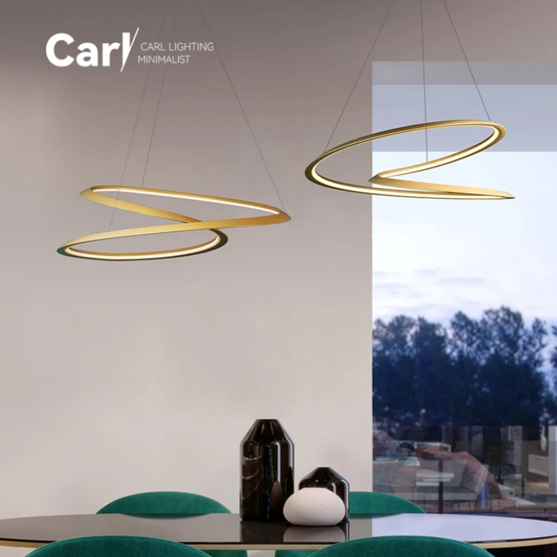 الشمال الإيطالية بسيطة غرفة المعيشة خط الثريا الحديثة الحد الأدنى مصمم مطعم بار غرفة نوم مصباح فني