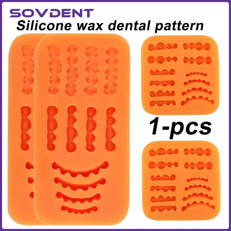 1Pcs Dental Silicone Wax Mold Porcelain Teeth Missing Dentures Inverted Mold Rubber Molding Wax Disc Laboratory Use Dental Tools