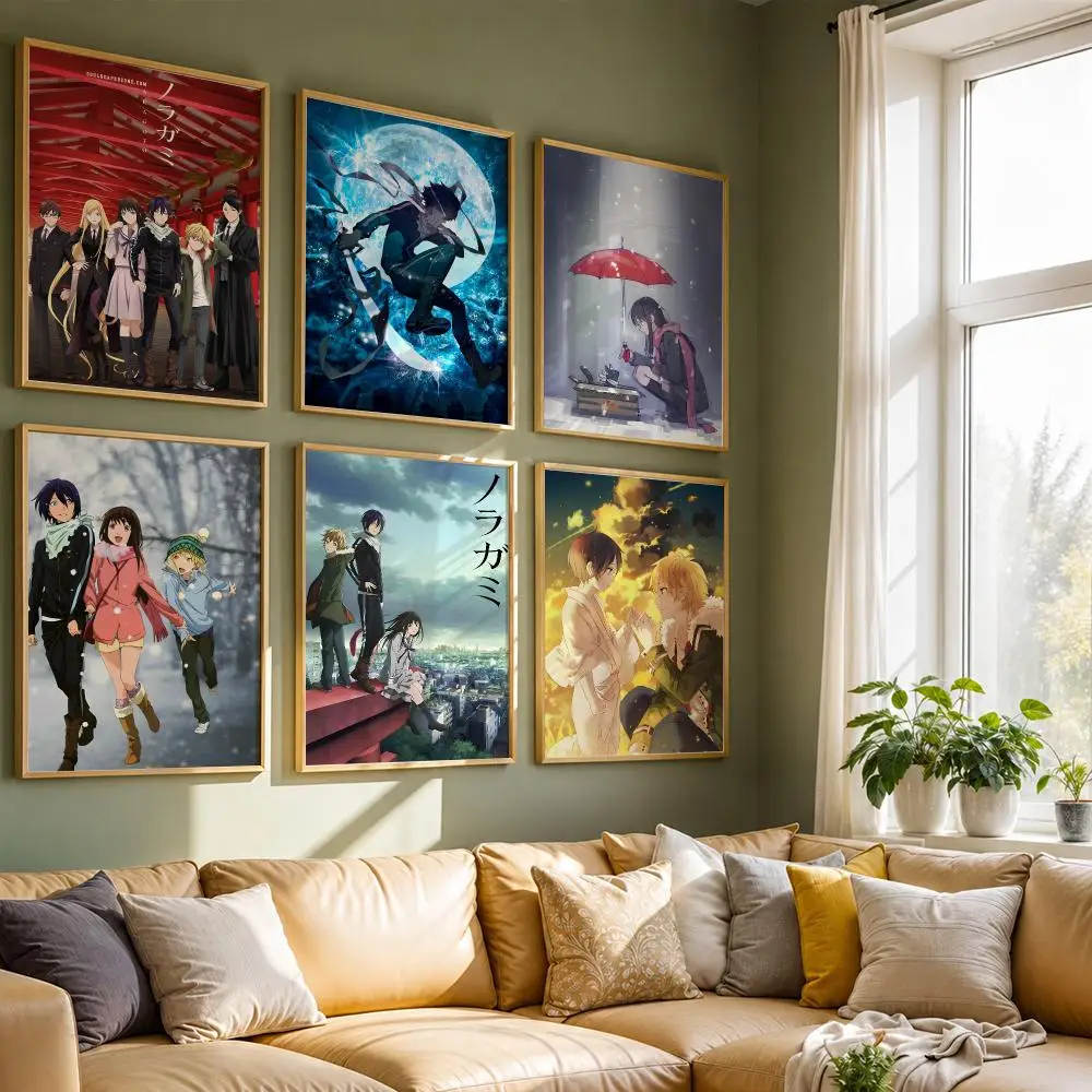 Anime N-NoragamiS cool Poster HD Self Adhesive Waterproof Wall Art Ideal for Home Office Dorm Bedroom Great Gift