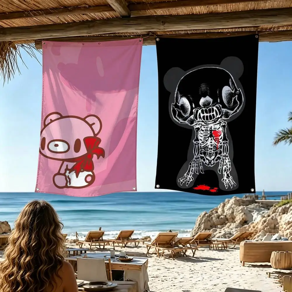 G-Gloomy Bear CUTE  Flags for Bedrooms Home Decor Items Outdoor Decors Garage Decoration Flaga