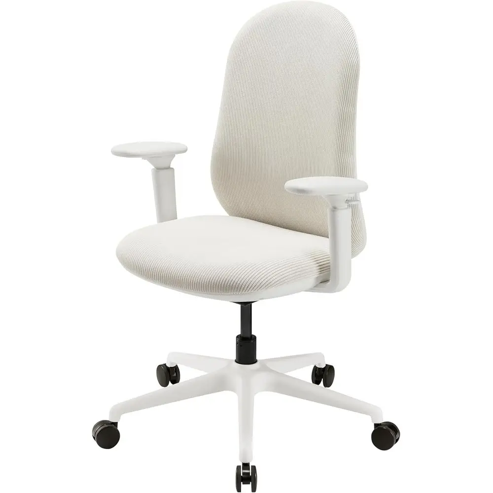 

Petite Ergonomic Chair for Women & Kids - Comfortable, Height-Adjustable Seat for Home, Office, School (Cream)