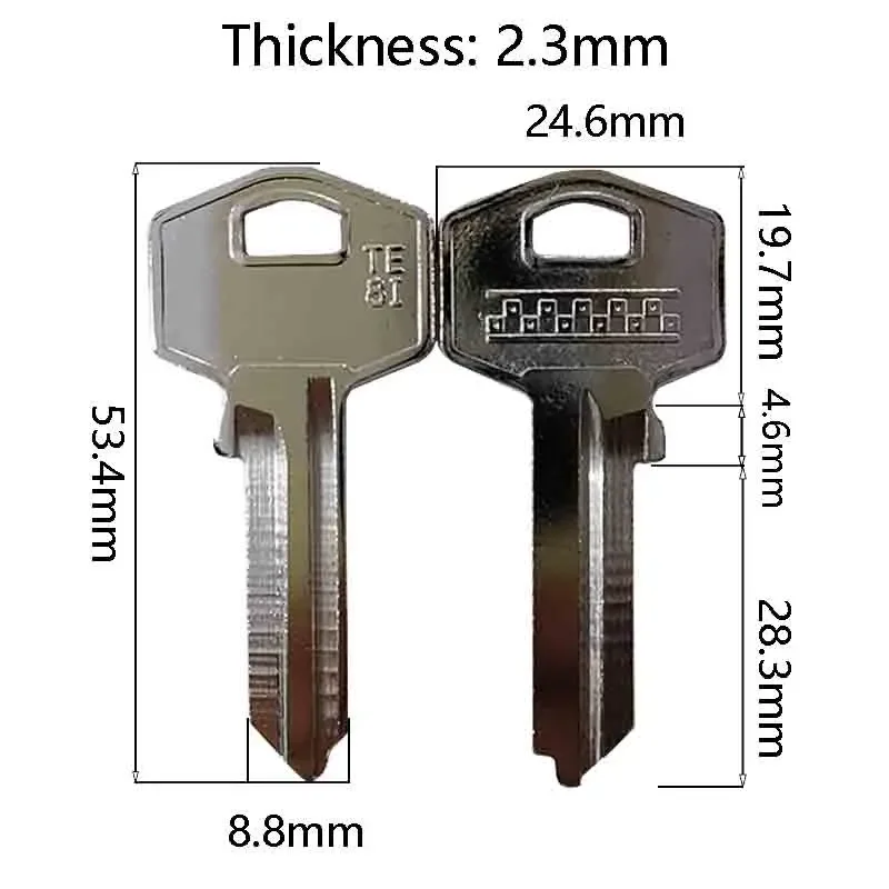 5/10/50/100 Pcs Hi-Rel TE-8I klucz z żelaznym zamkiem do drzwi klucz główny otwieranie zamków na zewnątrz kłódki do domu