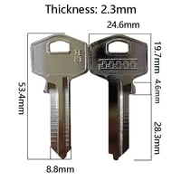 5/10/50/100 Pcs Hi-Rel TE-8I Key Blank Iron Door Lock Keys Master Key Open Door Locks Pick Set Outside Padlock for Home House