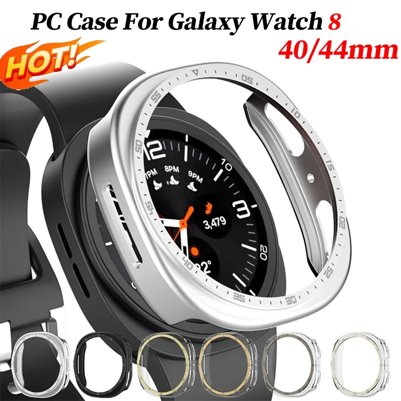 PC Case For Samsung Galaxy Watch 8 44mm Accessories Screen protector bumper Shell Hollow scale cover for Samsung Watch 8 40mm