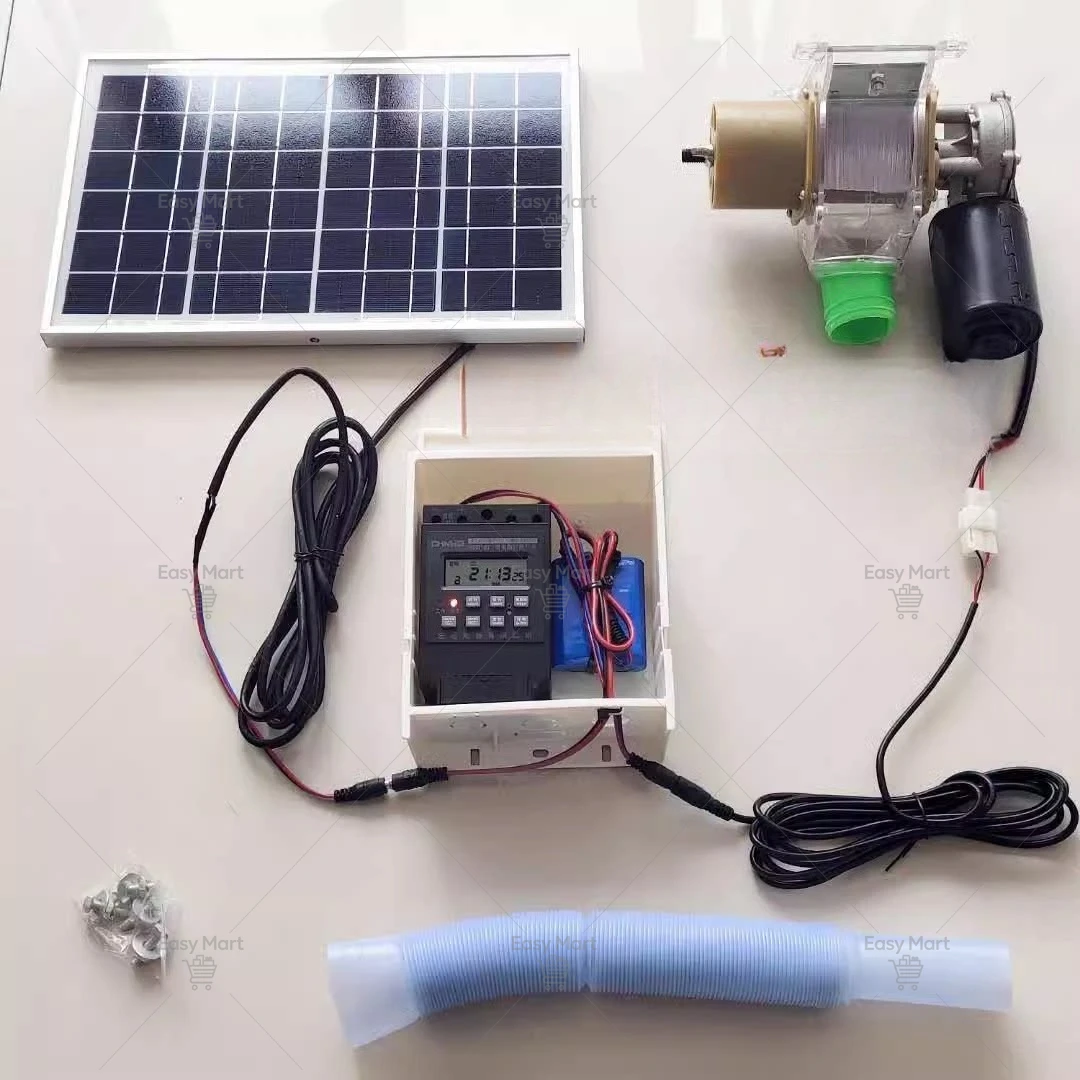 Solar Automatic Poultry Feeder for Chicken Duck Pigeon, Timed Dispenser with Remote Control