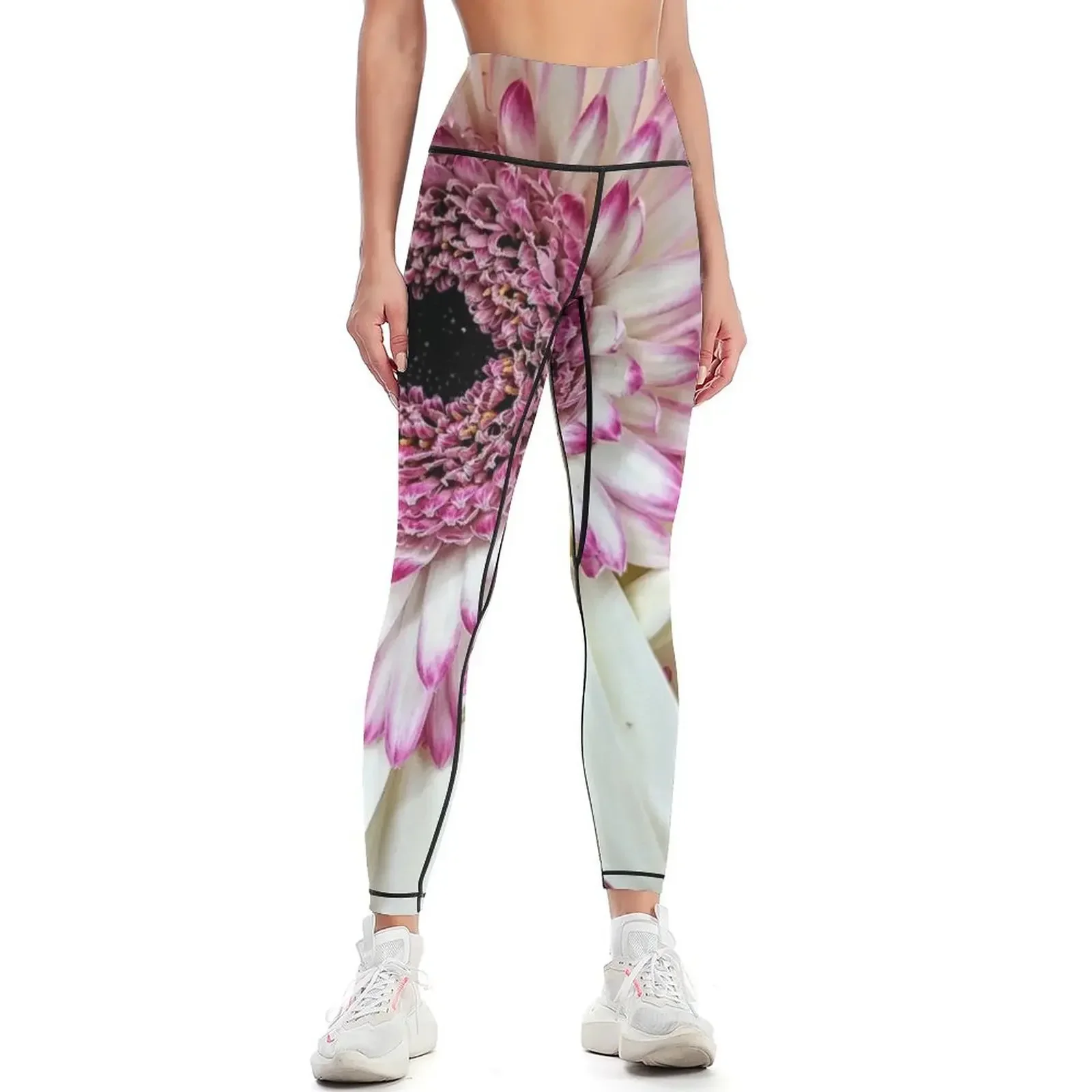 

Purple Tipped Daisies Leggings Women's sportswear gym's sportswear sports for Women's high waist Womens Leggings