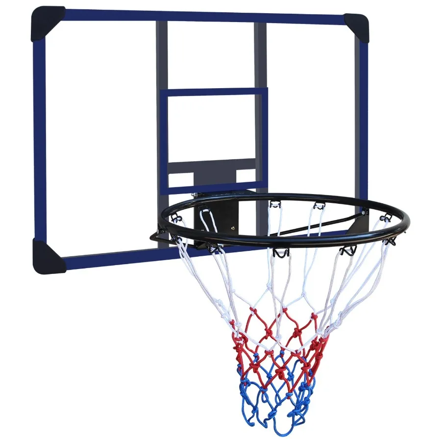 

Wallmounted basketball hoop 35 x 24 inches shatterproof back folding hoop durable hoop and allweather mesh for indoor and outdo