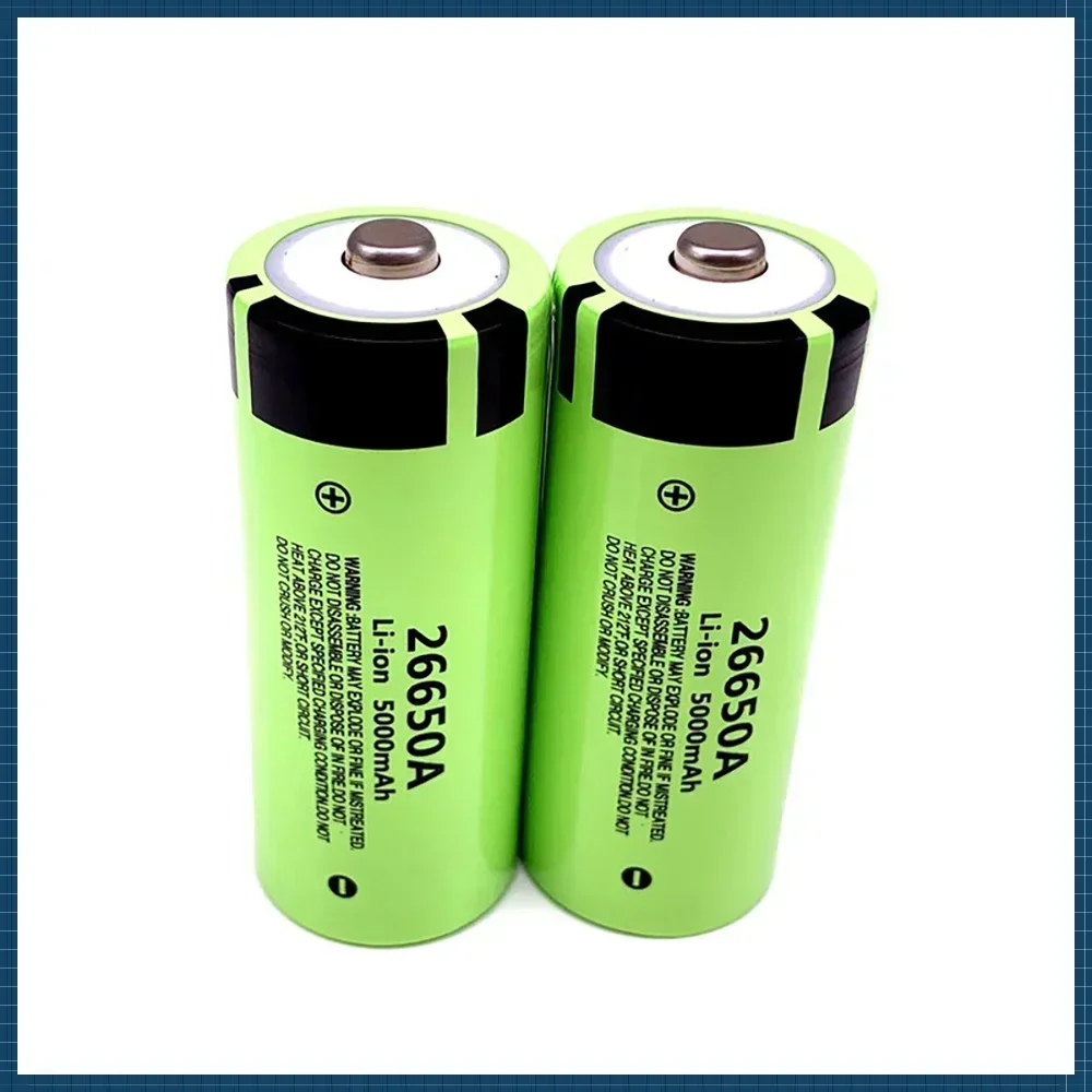 Free Shipping 2024 Best-selling New 26650 3.7V 5000mAh 50A Power Lithium-ion Battery 26650A, Suitable for LED Flashlights