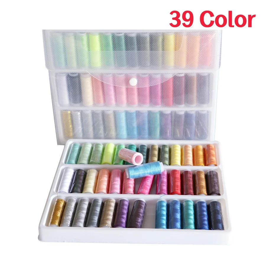 

39-цветные швейные нитки, швейные нитки для вышивания, комплект ниток для вышивания, ручное и машинное шитье