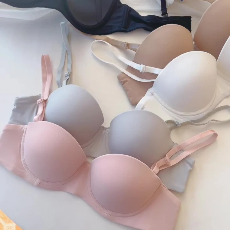 ملابس داخلية يابانية بسيطة لامعة للفتيات نصف كوب من الفولاذ الناعم ذات حلقة صغيرة مجمعة للطلاب