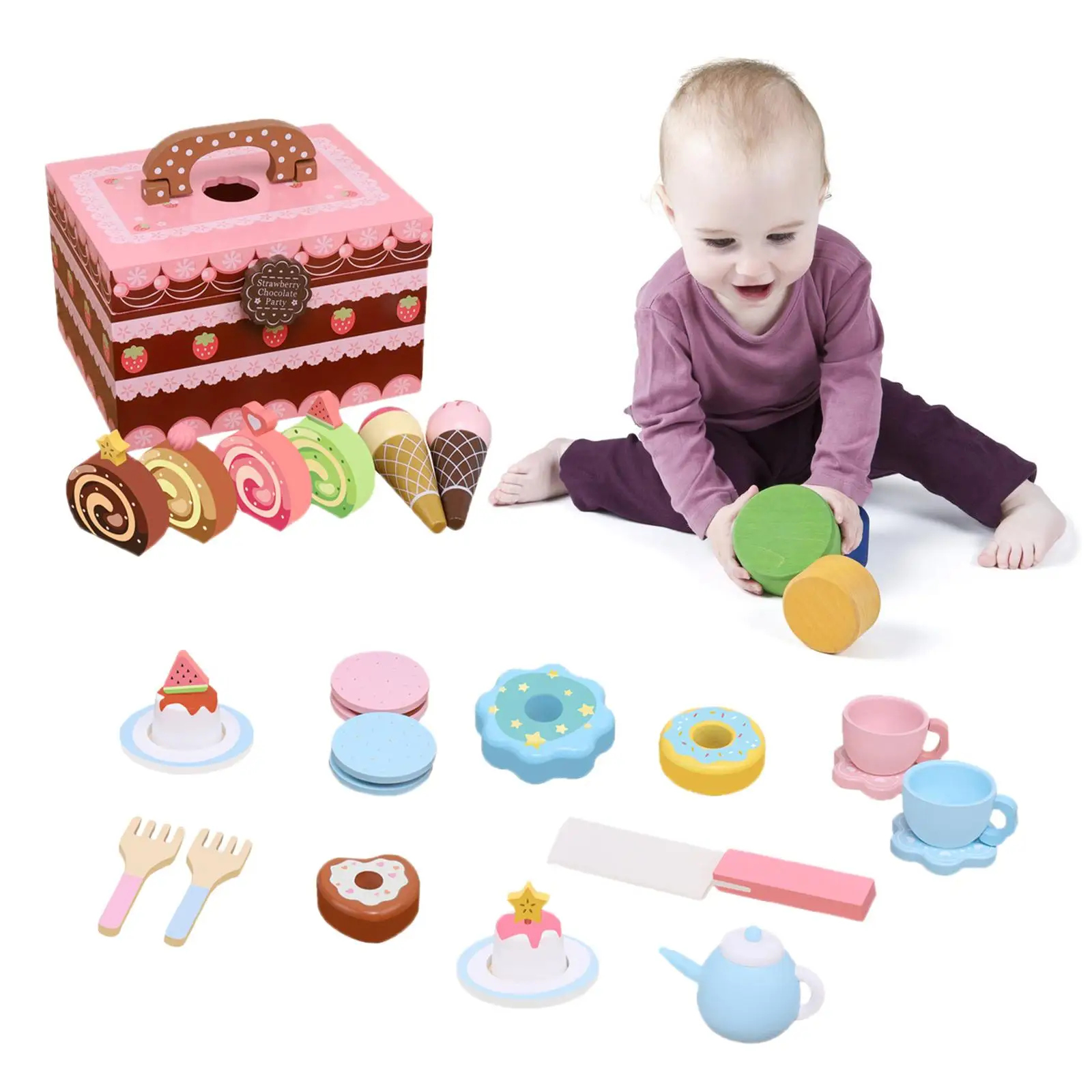 Wooden Cooking Toys,Education Playset,Kitchen Accessories,Role Play Game