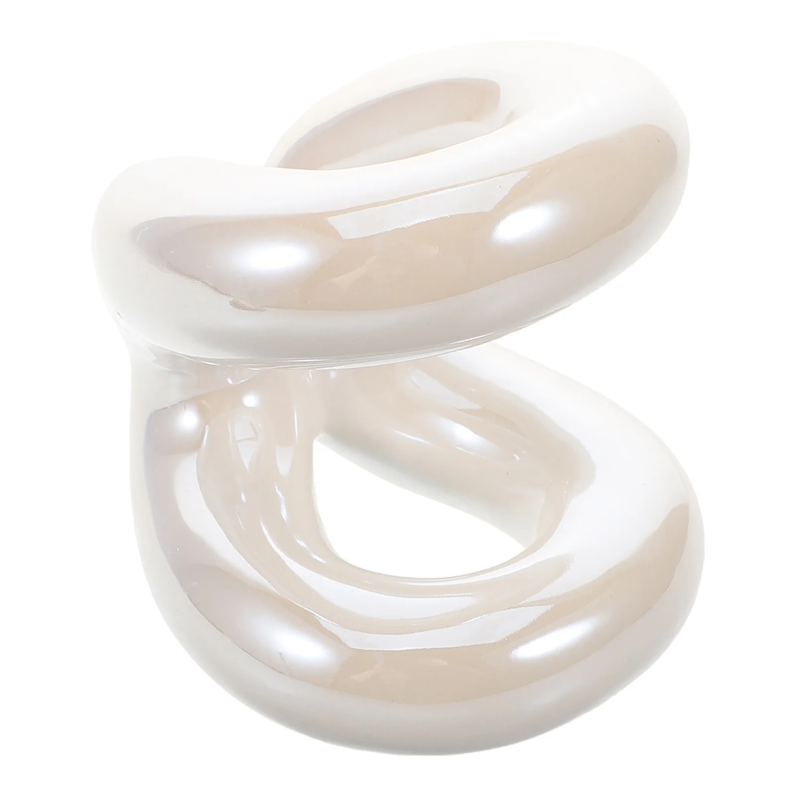 

Ceramic Pen Stand Cute Home Decor Artistic Knot Decoration Easy Clean Desk Accessories Organizer Multifunctional