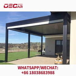 Outdoor Motorized Aluminum Pergola Carports For Car Parking Carport Aluminium Solar