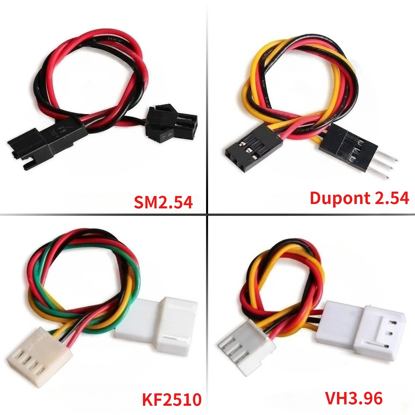 Connecteur 1.25/1.5/HY/PH2.0/XH/XHB/DuPont/SM2.54/2510/VH3.96 mâle à femelle, fil calbe pitch2/3/4/5/6 broches, longueur de prise 10/20/30cm