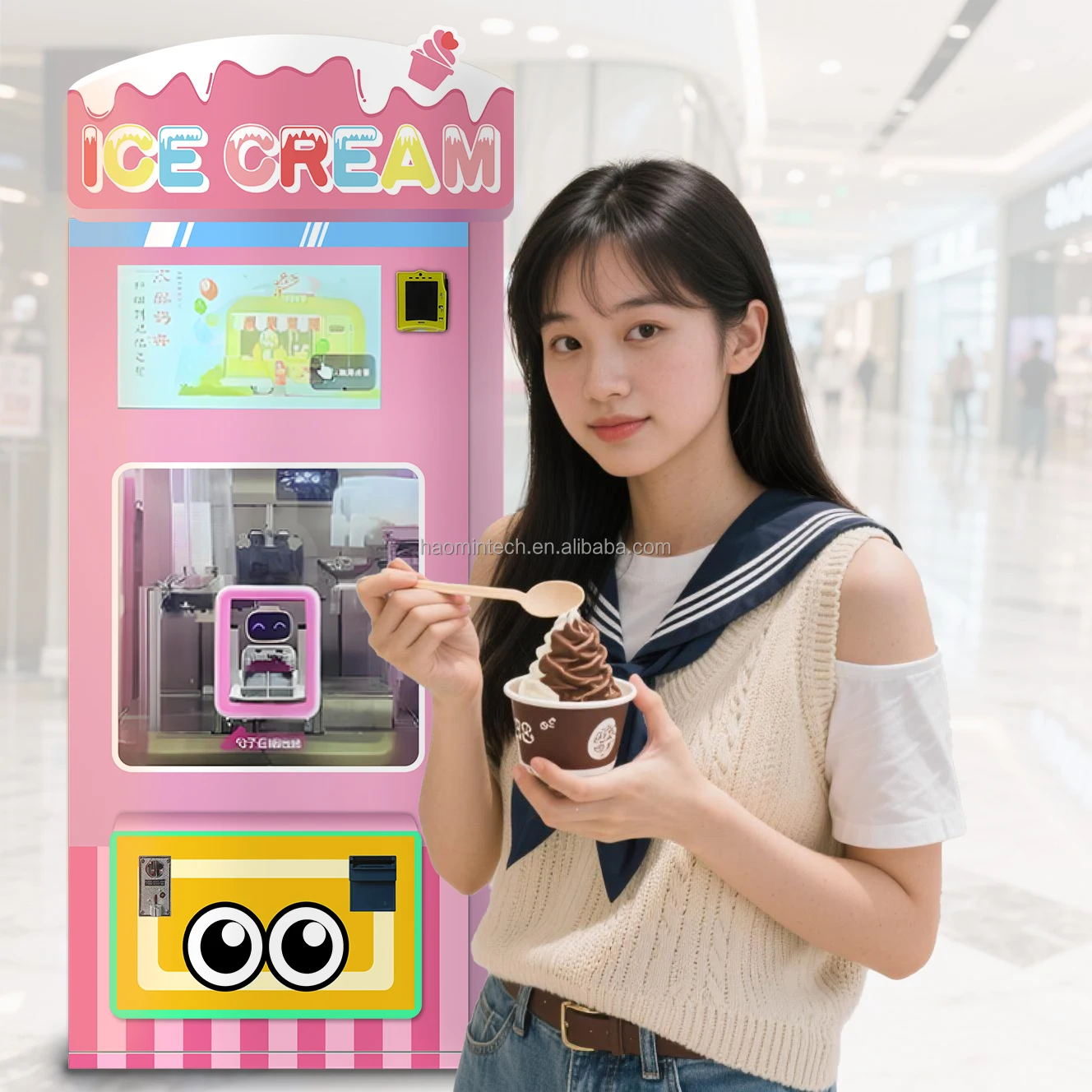 New Vending Automatic Commercial Ice Cream Maker Machine with High Productivity