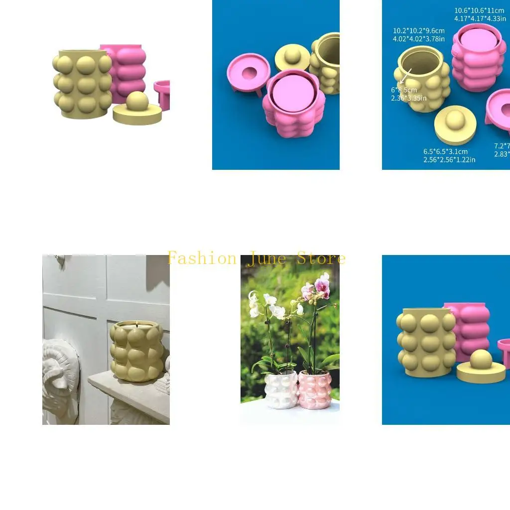 

N5KA Bubble Storage Box Mold DIY Ornament Tool for DIY Flower Pot, Holder