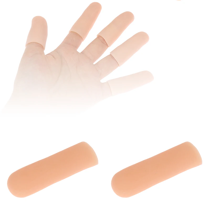 10 قطعة أنبوب هلام السيليكون ضمادة اليد حامي الاصبع مكافحة قطع مقاومة للحرارة إصبع الأكمام أدوات مطبخ الطبخ الرائعة #2