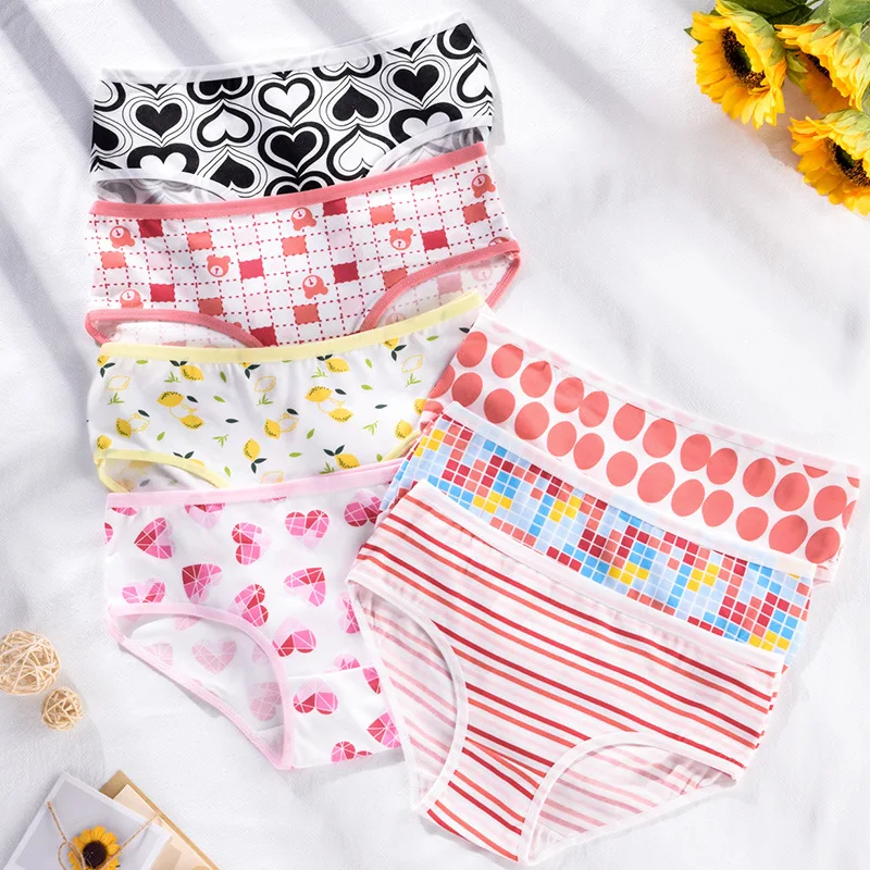 Cartoon Cute Printed Women's Panties Japanese Cotton Girls Underwear Low-waist Seamless Underpants Breathable Comfortable Briefs