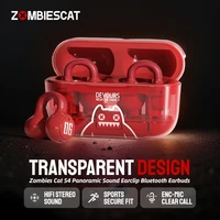Zombiescat S4 Clip de oreja auriculares Bluetooth Clip transparente en la oreja OWS auriculares inalámbricos verdaderos para deportes/uso diario