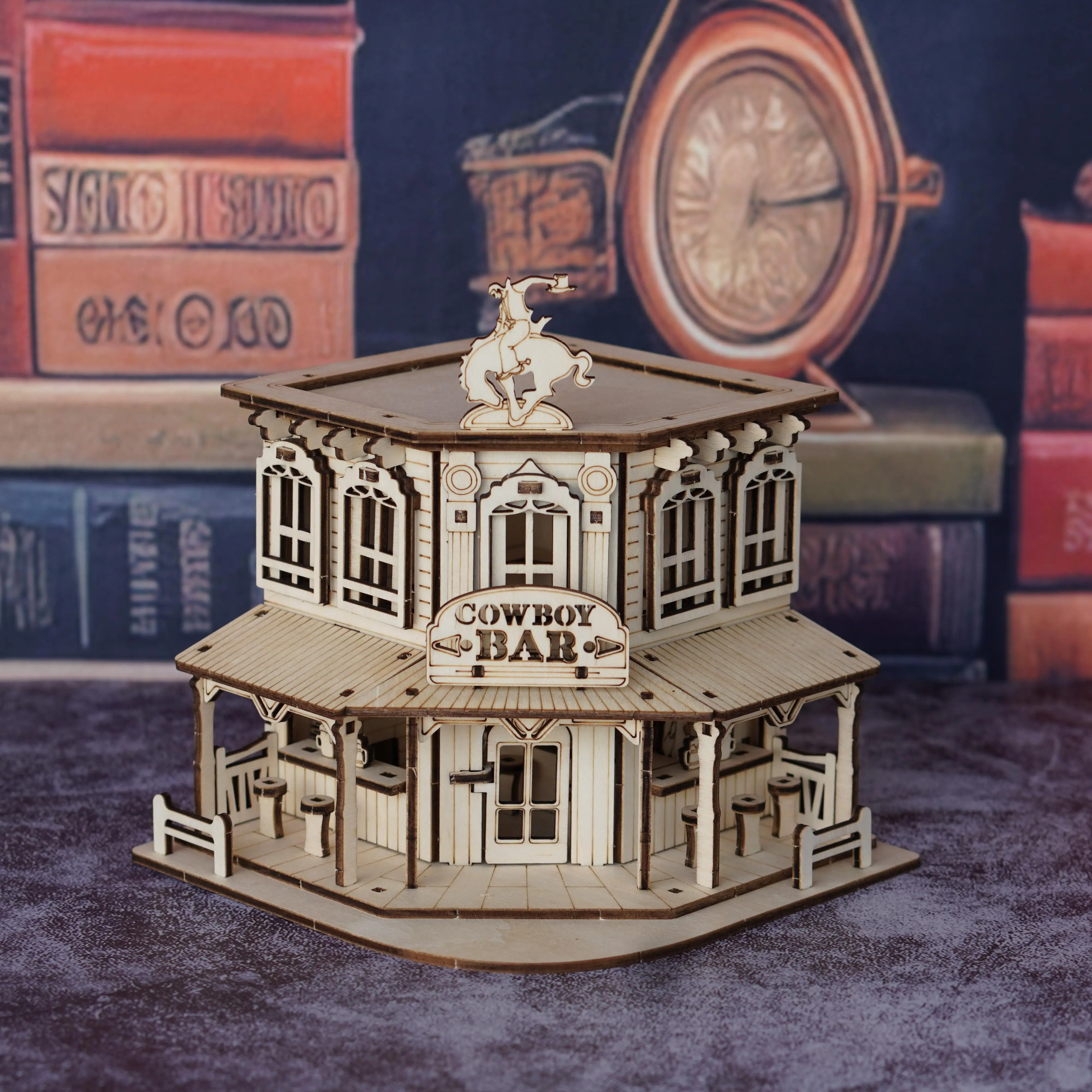 ألعاب ألغاز خشبية ثلاثية الأبعاد مناسبة للبالغين، وقضبان رعاة البقر، ونماذج البناء، ومجموعات نماذج تجميع خشبية مصنوعة يدويًا