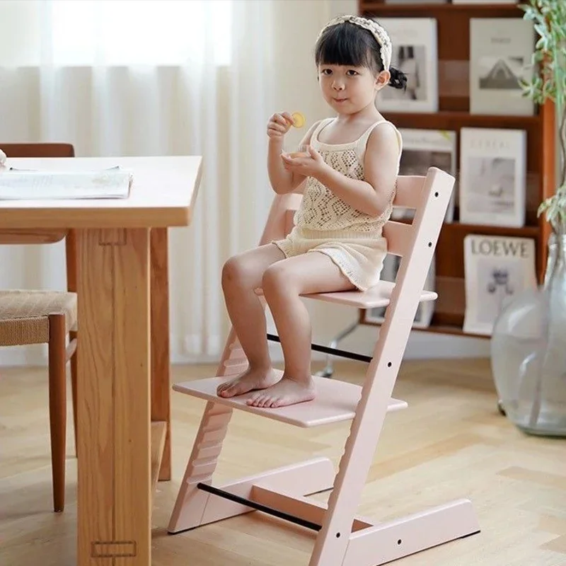 Dining Chairs Solid Wood Children's Growth Chairs Baby Multi-functional Modern Nordic Simple Design Adjustable Furniture Chair