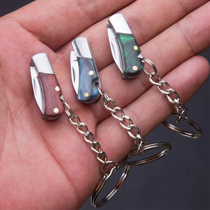 Folding Pocket Knife Portable Small Blade Portable Keychain Stainless Steel Unboxing Knife Pendant High-quality Gift Knife