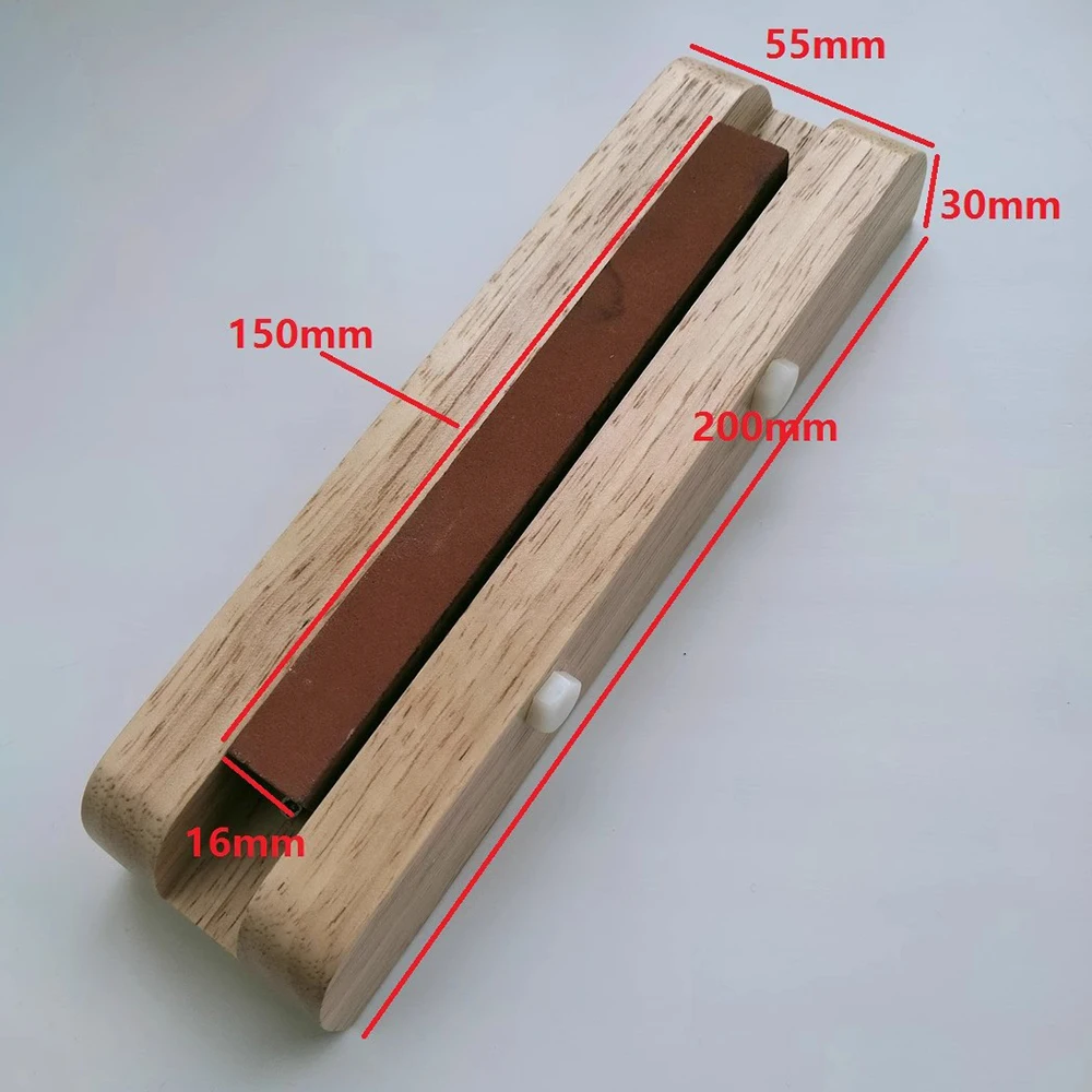 Screwdriver Sharpening Stone With Wooden Base Guide Screw Driver Holder Watchmaker Watch Repair Tools