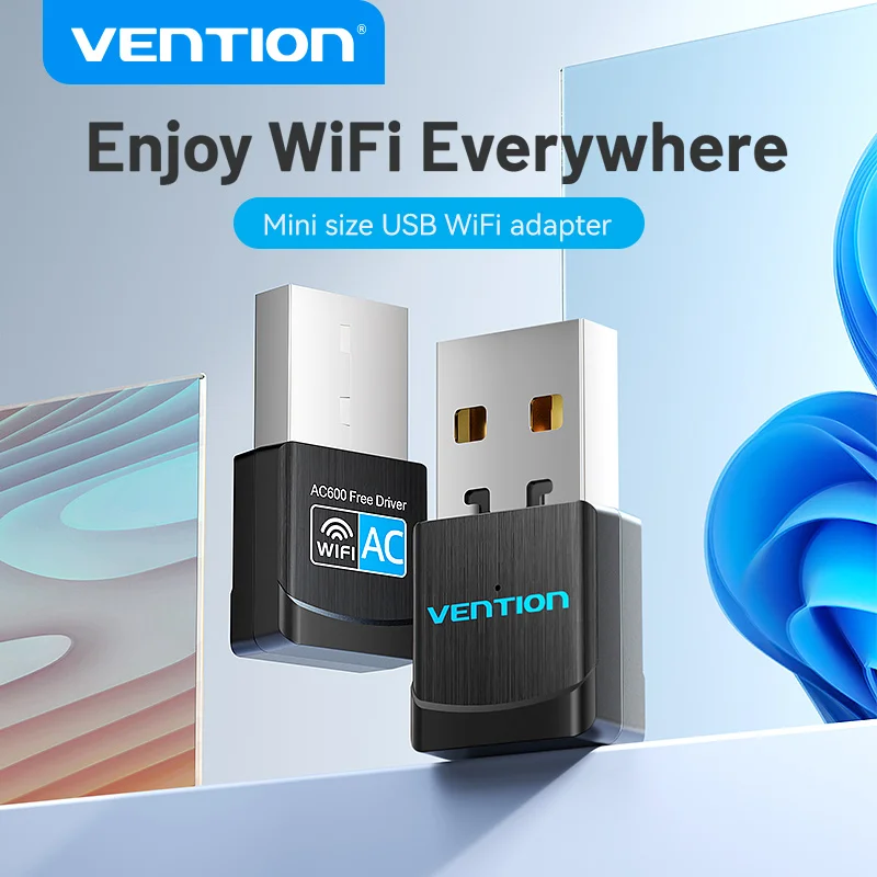 

Vention WiFi Adapter Dual Band 2.4G/5Ghz WiFi5 USB WiFi Card Dongle for Desktop Laptop Wifi Antenna USB Ethernet Network Card