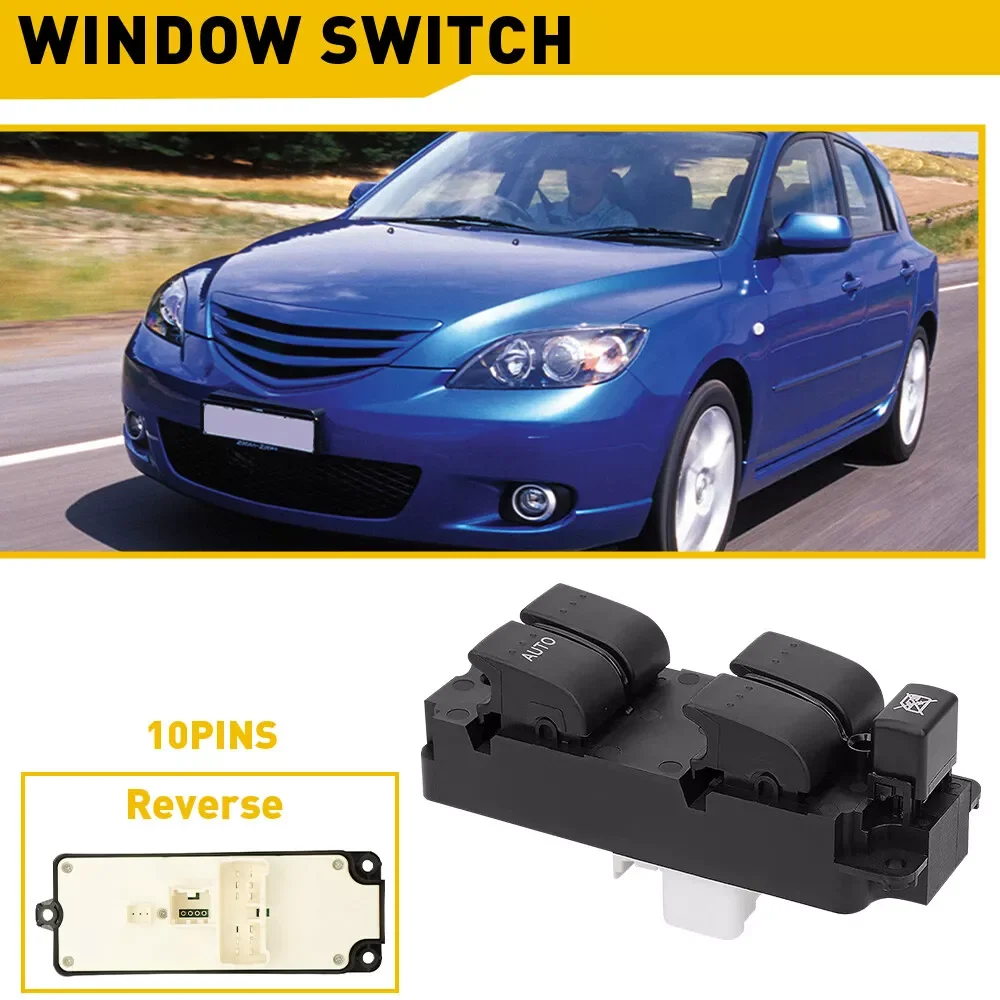 

BN8F66350A For 2004-2009 Mazda 3 Master Power Window Control Switch Driver Side 13912235 BN8F66350 GG3E-66-350A free shipping