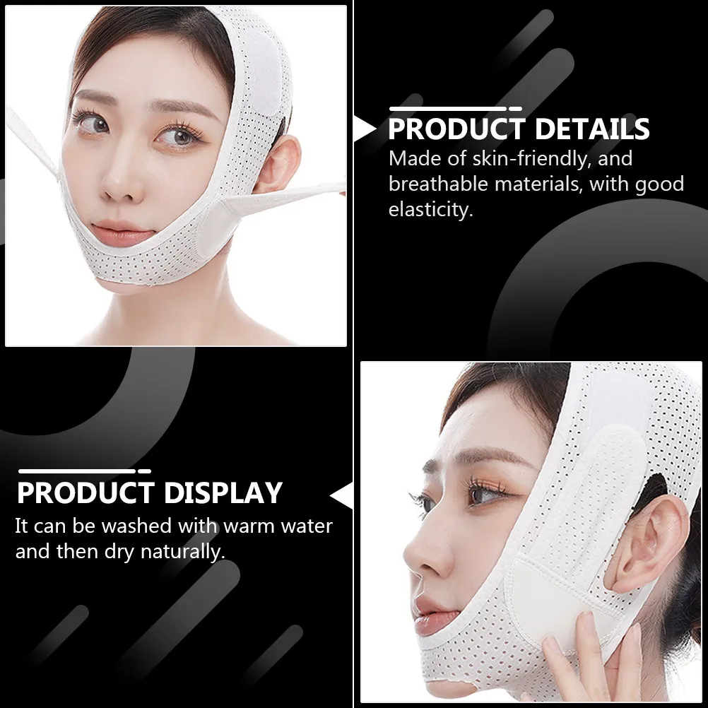 1Pcs V Skin-Friendly Firming Facial Bandage Chin Lift Belt for Face Contour Shaping Double Chin Reduction