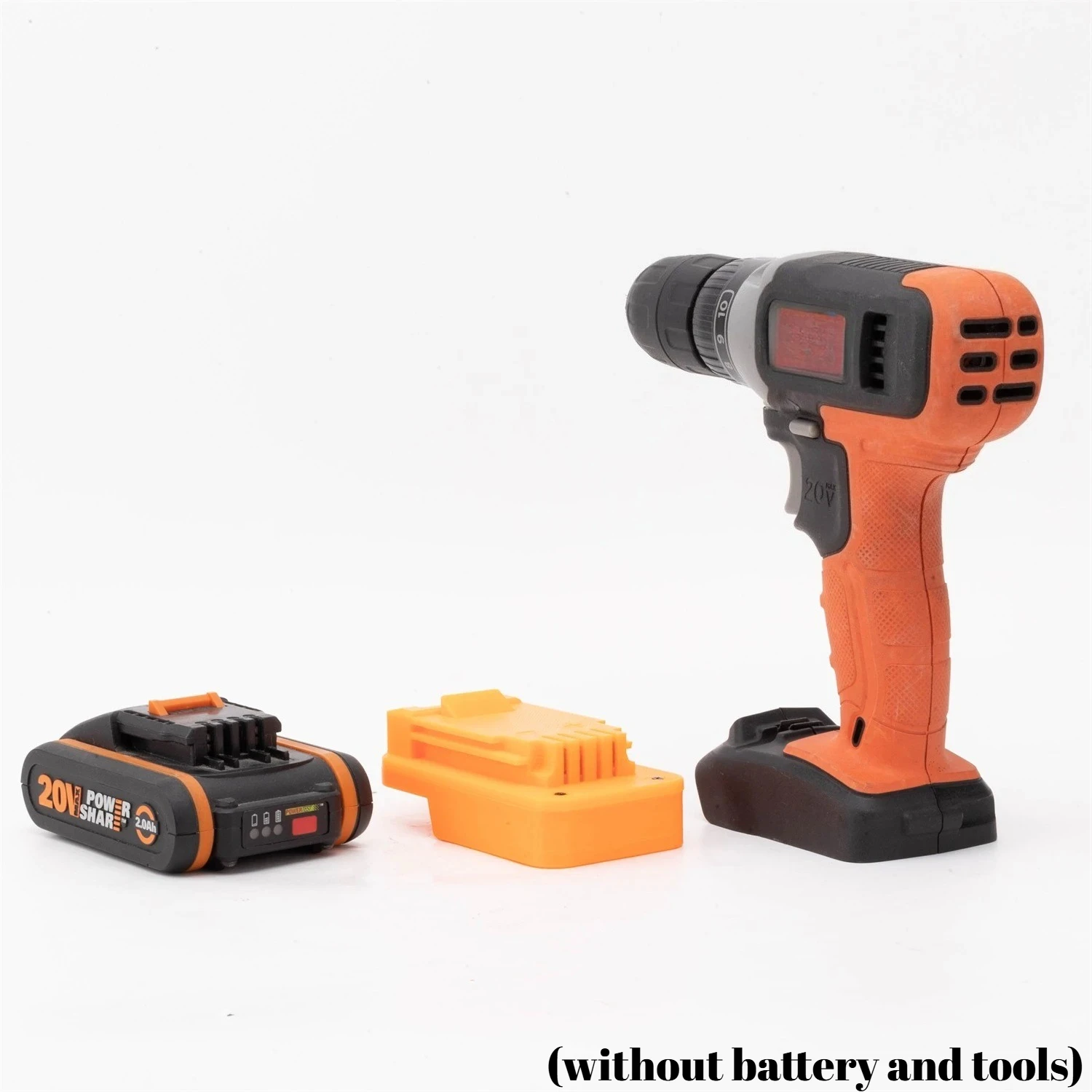 

Batteries Converter Adapter Forfor Worx 4 pin 20V To For Black&Decker 20v Tool without battery and tools)