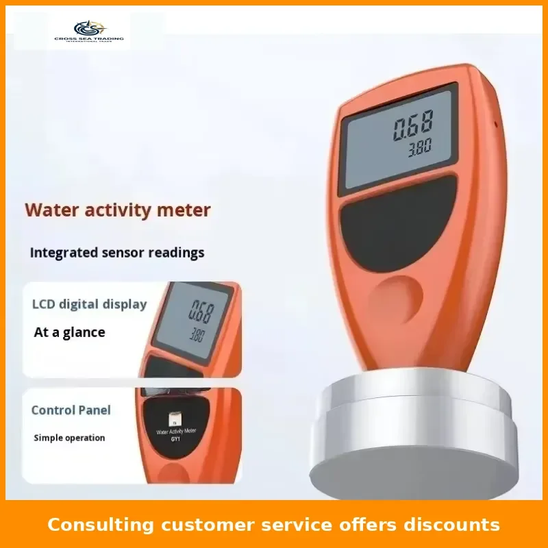 Food WaterMeter Digital Moisture Tester High Accuracy 0.02 Aw 1 Year for Fruit Vegetable Measuring Range 0~1.0aw