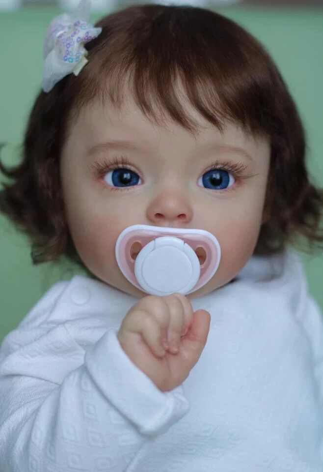 

60CM Huge Size SueSue Reborn High Quality Doll Realistic Alive Pop Girl Reborn Toddler Doll Soft Hug Body 3D-Paint Skin