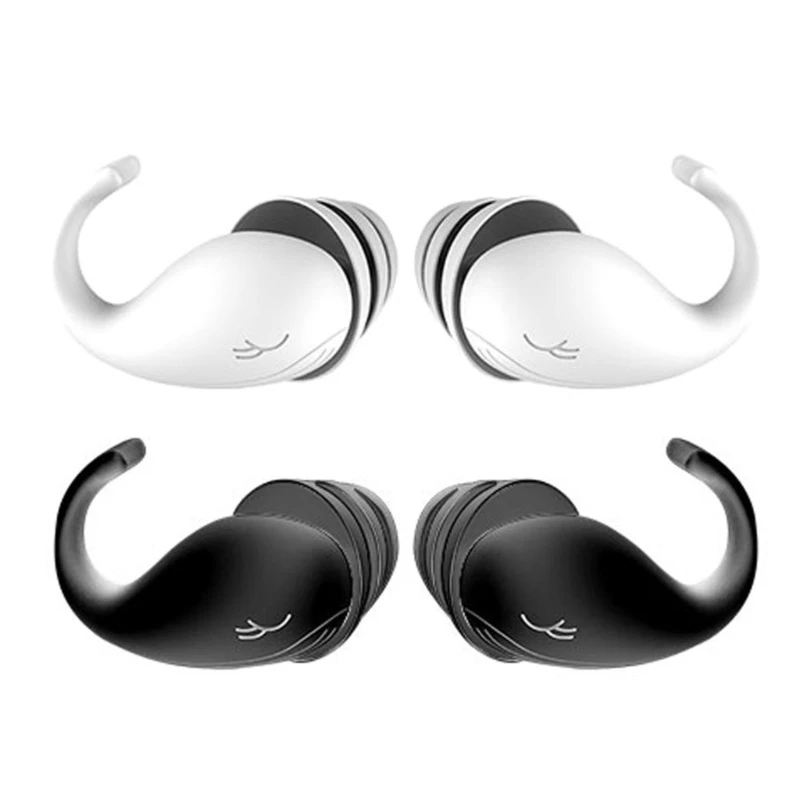 1 Pair Three-Layer Silicone Earplugs Dolphin Shape Anti-noise Sleep Earplugs Traveling Snorkeling Surfing Swimming Ear Plug