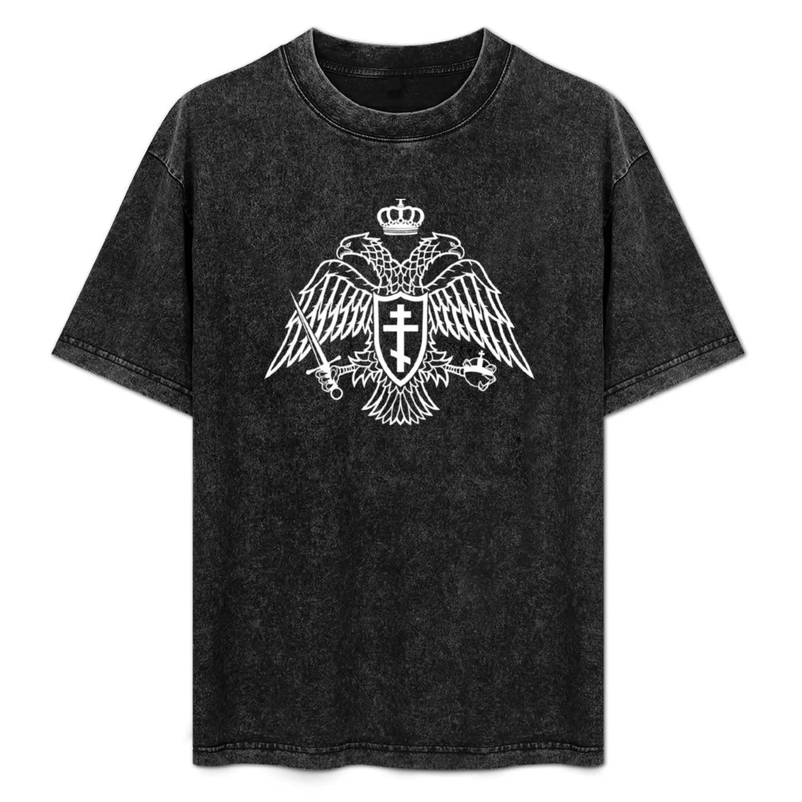 

Orthodox Christian double-headed Byzantine Eagle, White T-Shirt plus size clothes graphic t shirts outfits for men