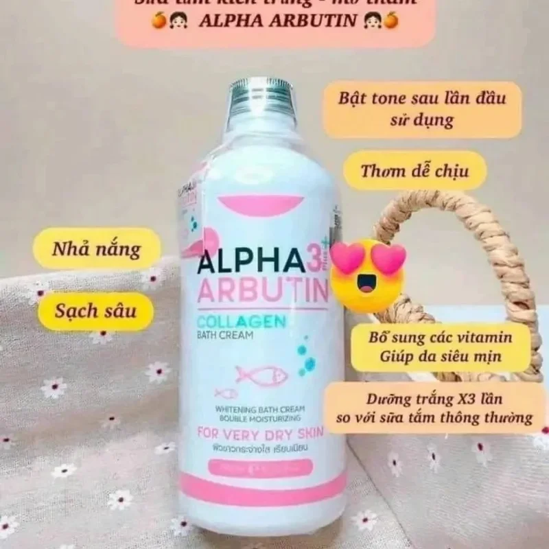 

Sữa Tắm Sáng Da Alpha Arbutin 3+ Collagen Cải thiện tình trạng xỉn màu và săn chắc Ngăn ngừa sạm da và không đều màu