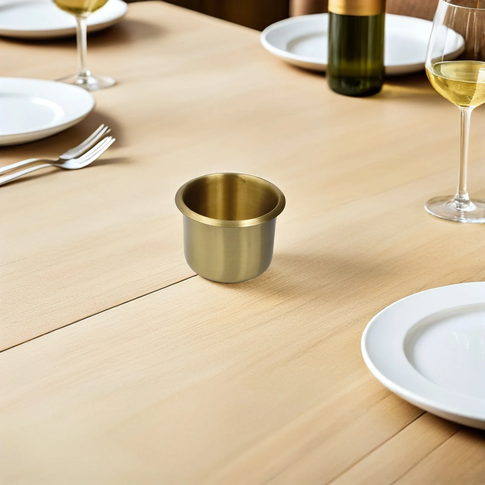 

Premium Copper Cup Holder Insert for Car Boat Rv Yacht Recessed Drop Drink Holder Storage Convenient Mounting Design