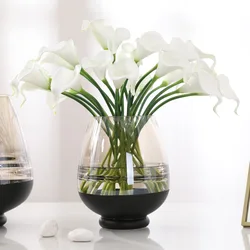 10/5Pcs Fake Calla Lily Artificial Flower Decorations for Home 37cm Flower Wedding Bridesmaids Bouquet